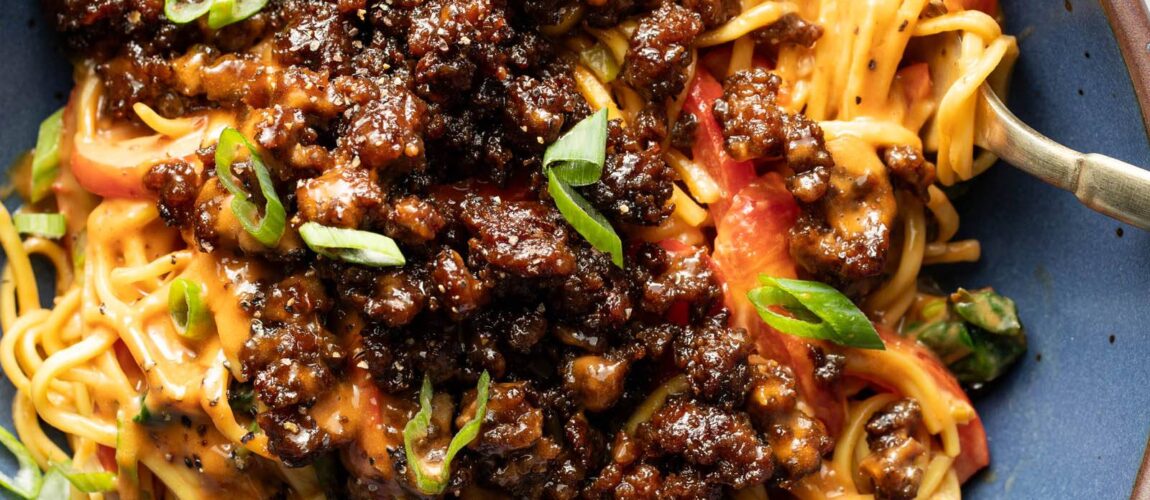 Caramelized Beef and Peanut Noodles