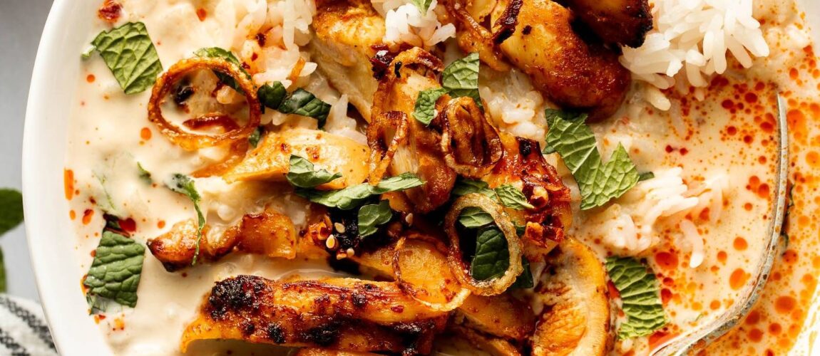 Lemongrass Broth Bowls with Yellow Curry Chicken