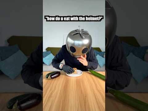 How to eat with a helmet #tutorial