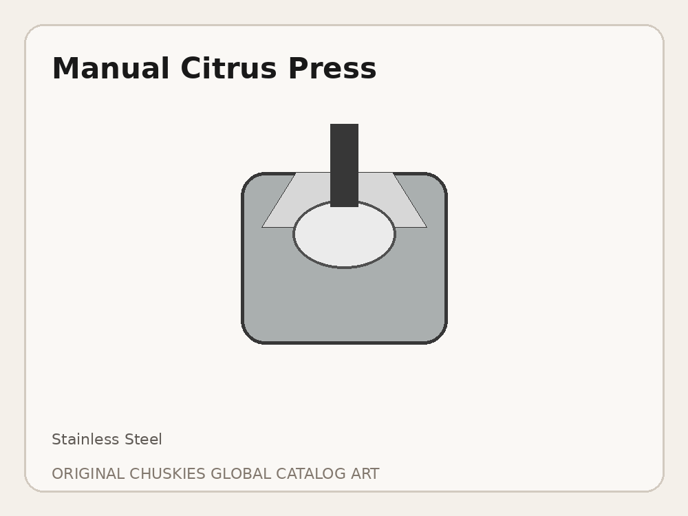 Stainless Steel Manual Citrus Press