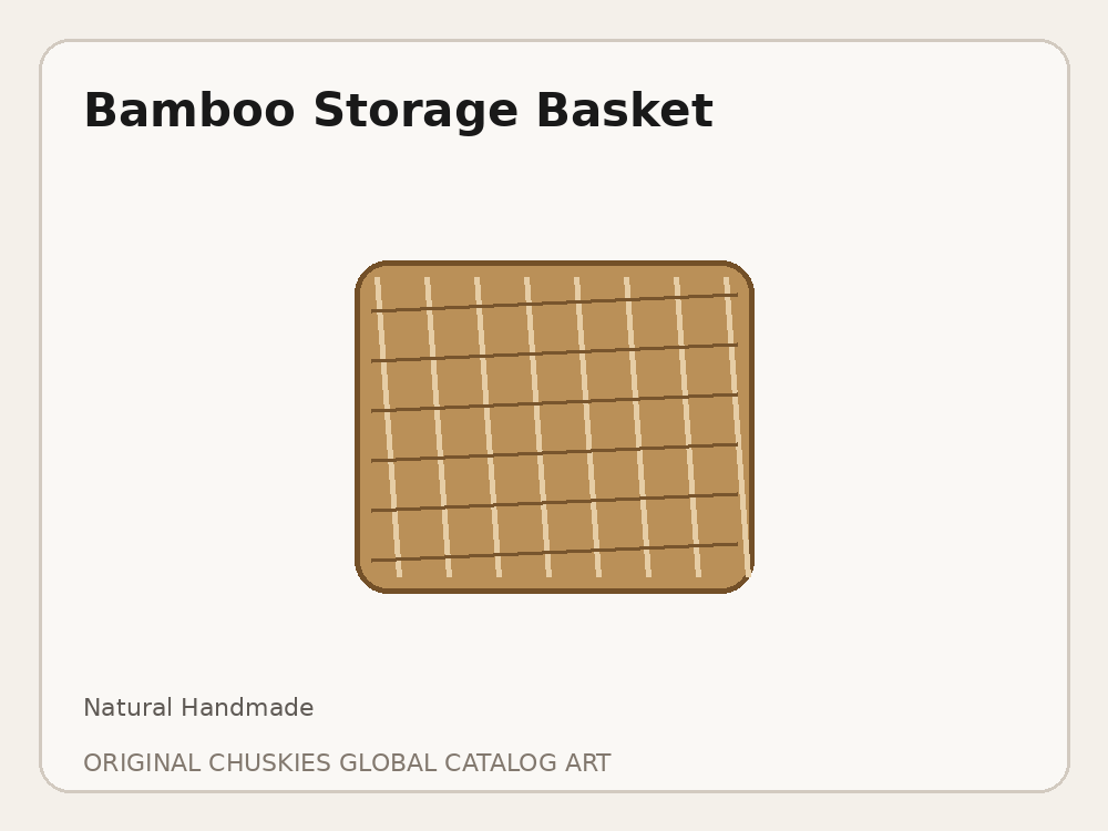 Natural Bamboo Storage Basket